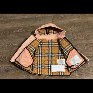 Burberry baby pink nova check jacket 6-9 months